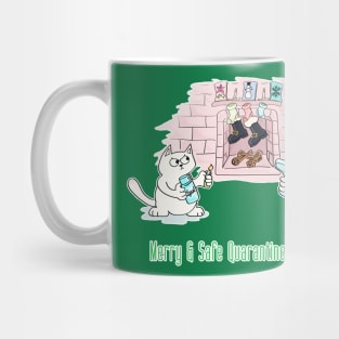 Cats Christmas Quarantine precautions Mug